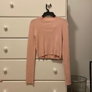 brandy melville bubble gum pink cropped sweater
